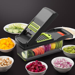 15-in-1 Multifunctional Vegetable Chopper, 7-blade Onion Dicer, Vegetable  Slicer, Slicer, Grinder, Container With Slicer. Time-saving Kitchen Gadget